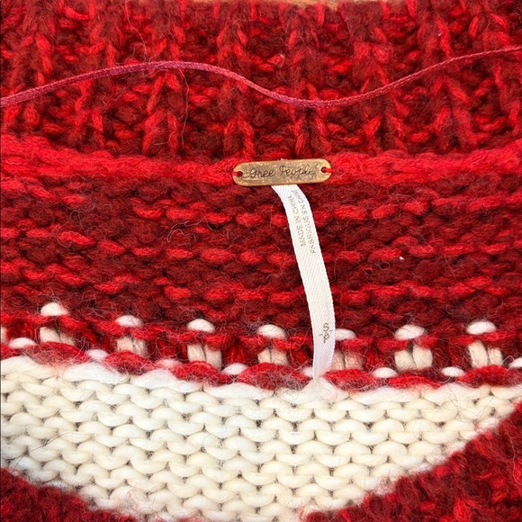 Free People Cropped Fair Isle Pullover – Small - Cozy Boho Vibes - Picture 3 of 7